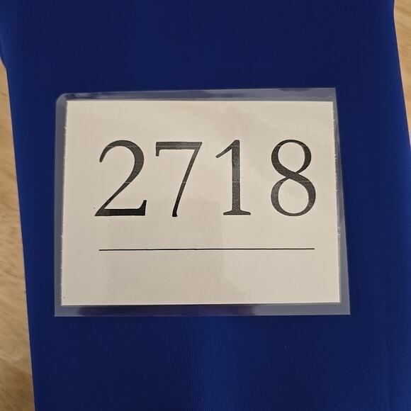 Calvin Klein Blue Polyester Blend Silver Necklace Sheath Dress Size 6 Scuba Midi - Picture 9 of 9